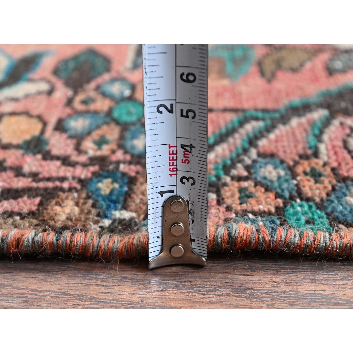2'8"X8'3" Red Vintage Zoroastrian Hand Knotted Pure Wool Runner Clean Rug