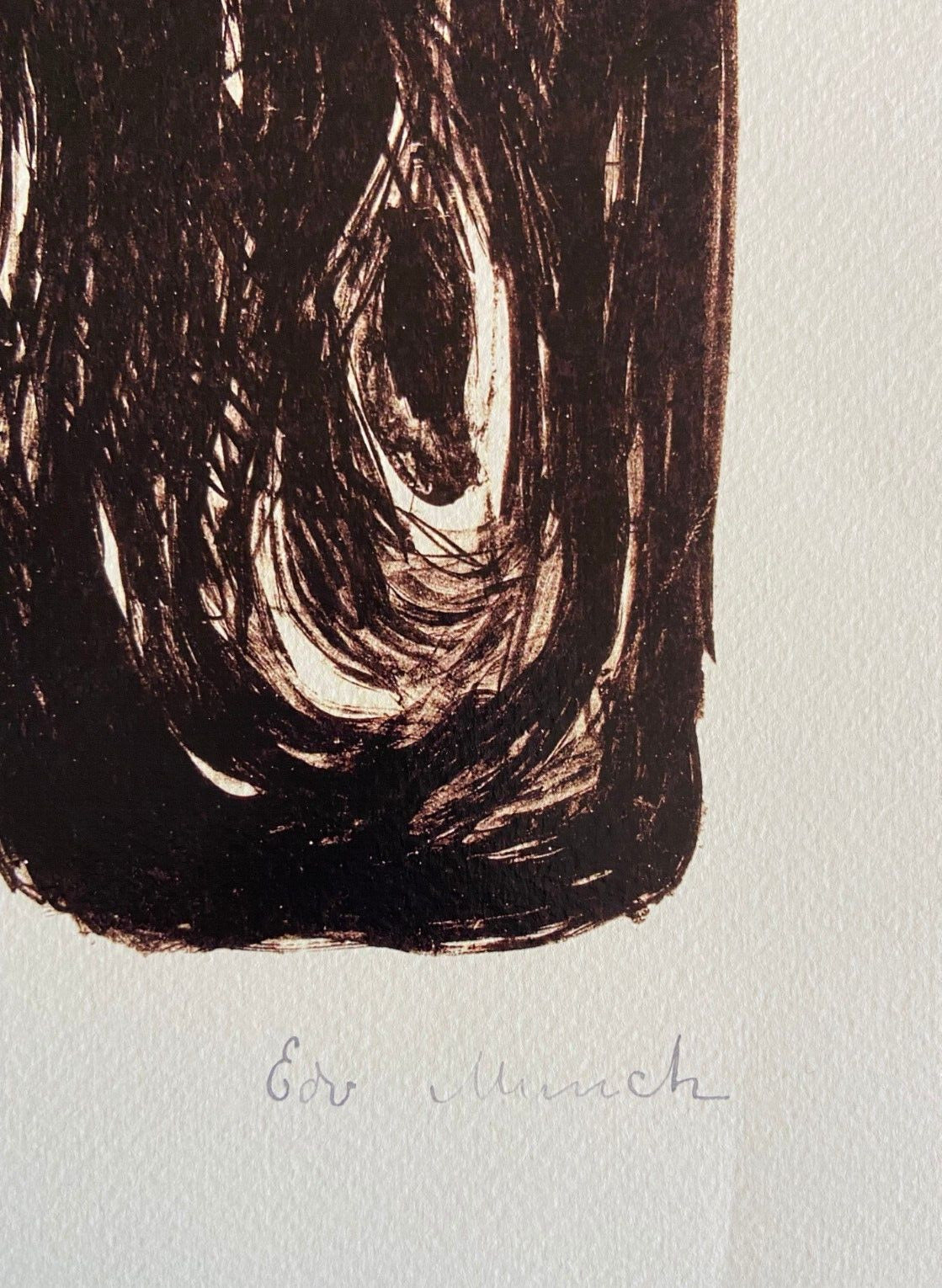 Edvard Munch Lithograph Coa Signature Stamp