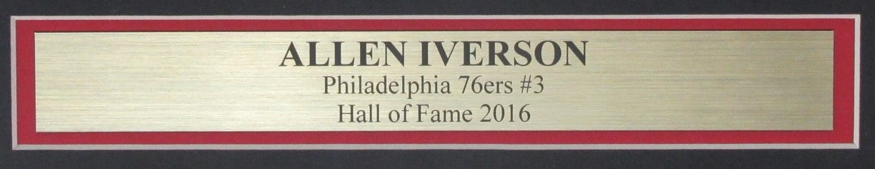 Allen Iverson Hof Signed/Auto 16X20 Photo With Jordan 76Ers Framed Jsa 198336