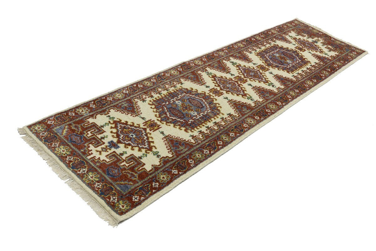 Indo-Viss Tribal Wool Runner Rug Oriental Farmho