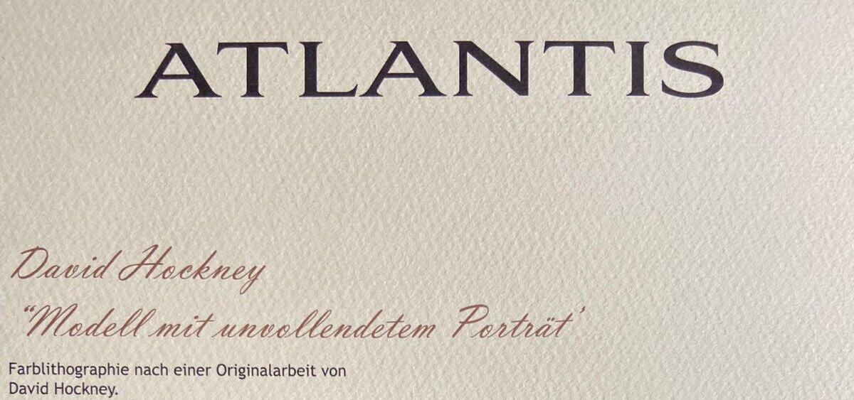 David Hockney / Signed Coa / Limited Numbered Crayon Drawing