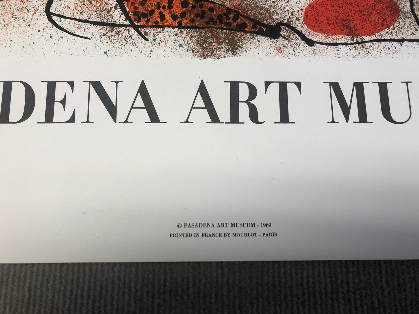 Joan Miro Pasadena Art Museum Exhibition " Lithograph Abstract