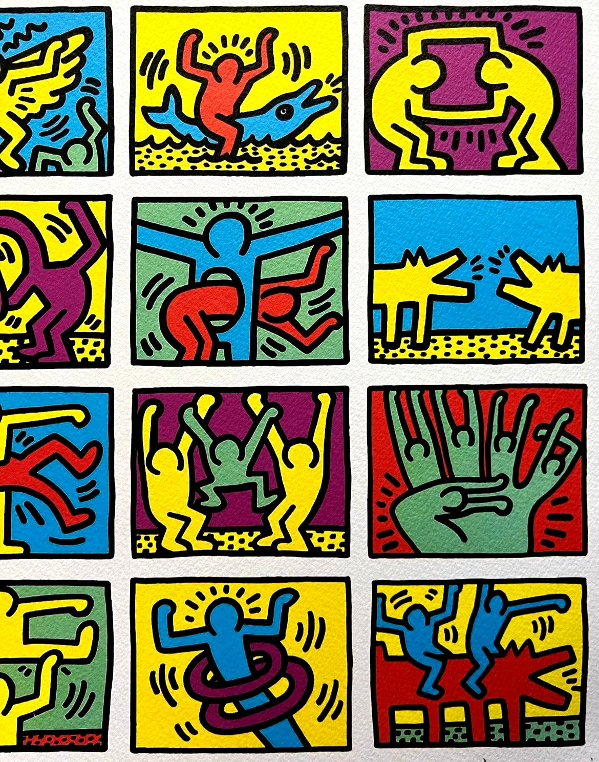 Keith Haring Lithograph From An Painting Coa