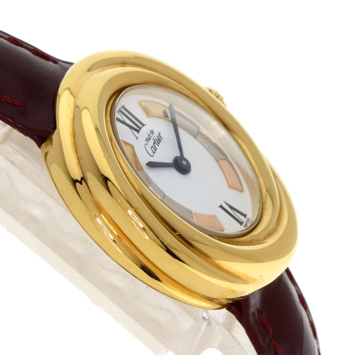Cartier Must Trinity ? Watches W1010644 Gold Plated/Leather Ladies