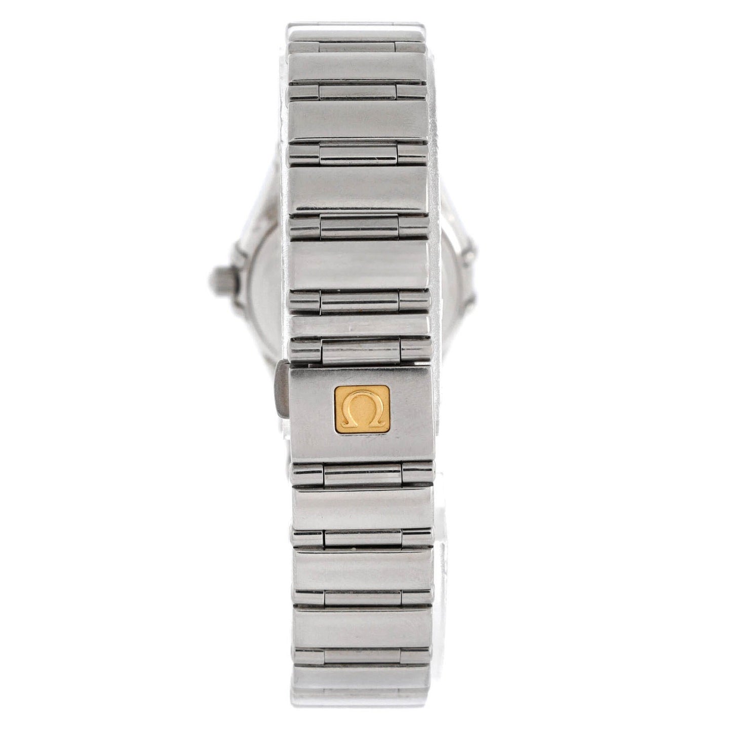 Omega Constellation Quartz Watch Stainless Steel With Diamond Bezel And Mother