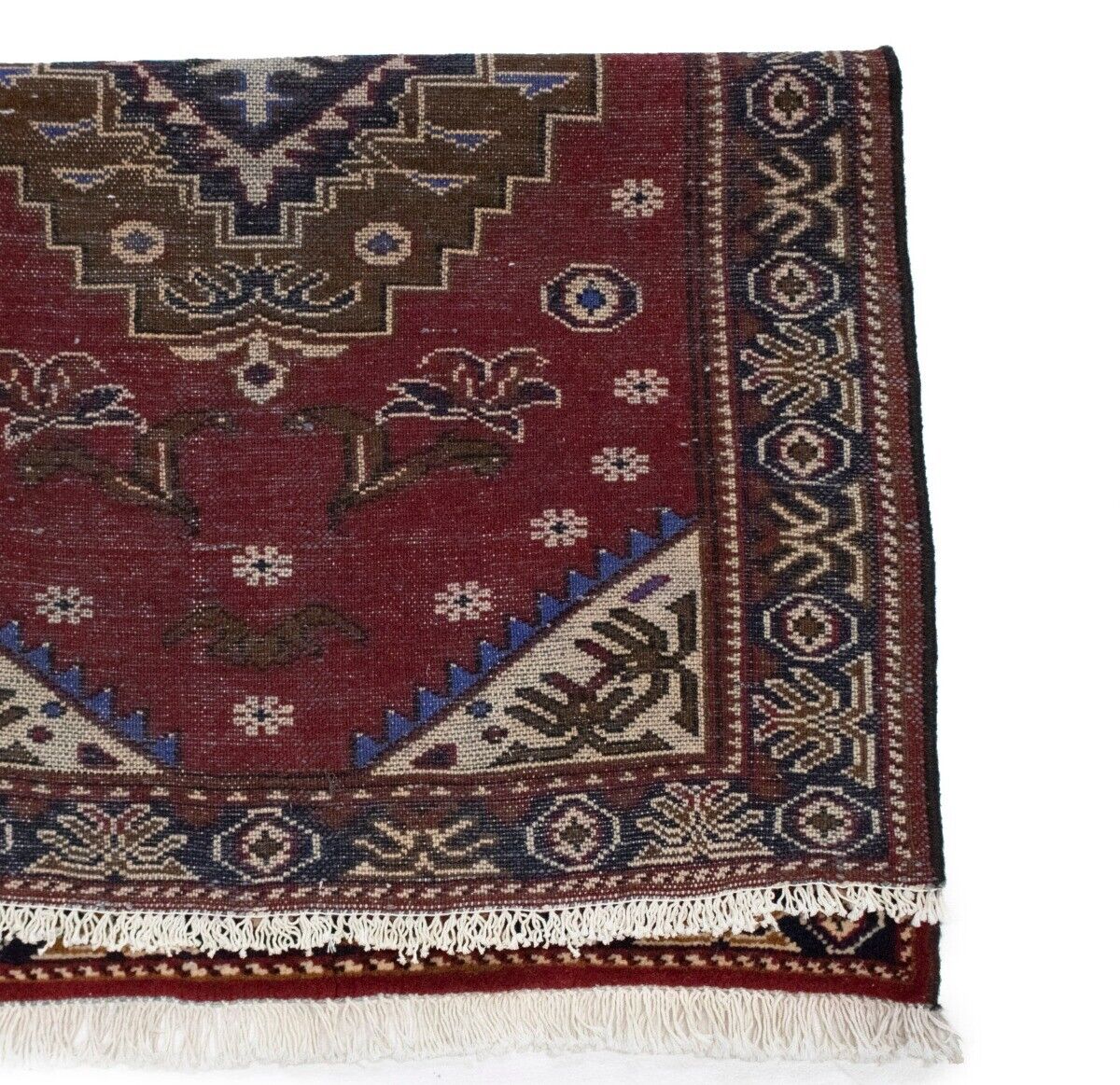 Hand-Knotted Geometric Tribal Oriental Area Rug