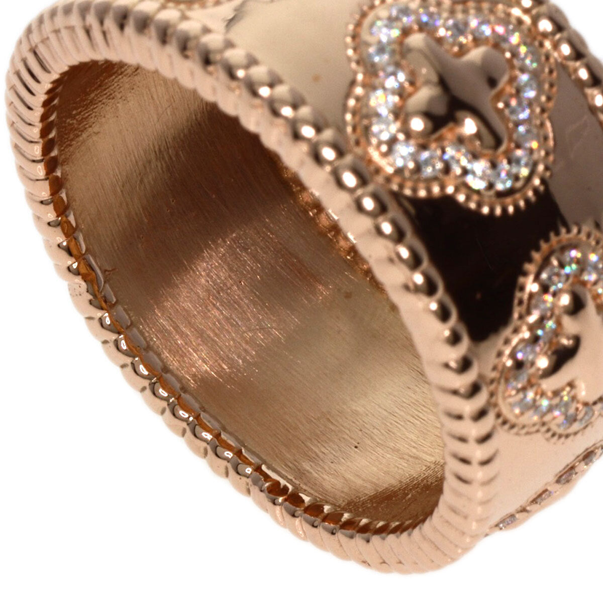 0.4Ct Diamond Ring K18 Pink Gold 15.3G