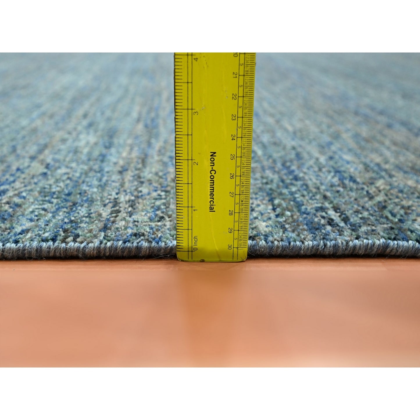 10'1"X14' Imperial Blue Kohinoor Small Design Hand Knotted Pure Wool Rug