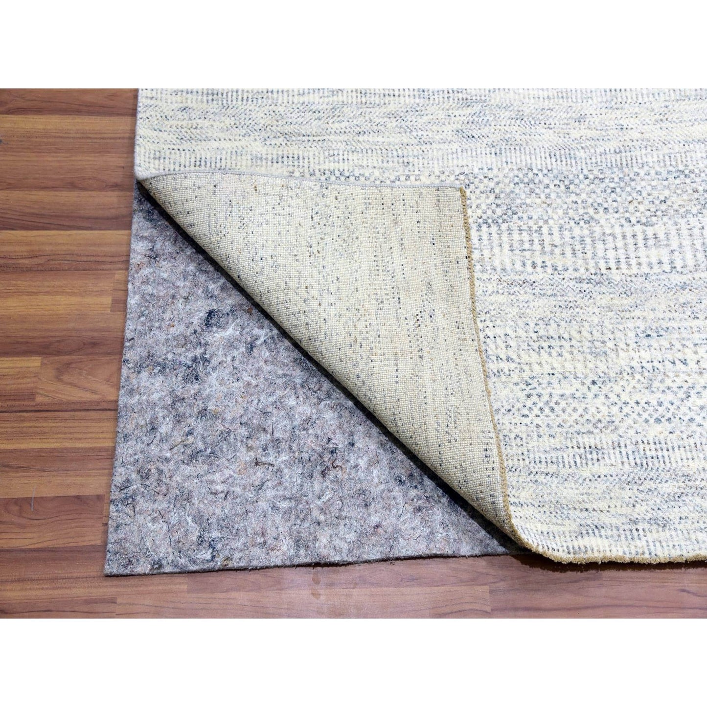 10'1"X14' Shoreline Gray Grass Design Hand Knotted 100% Wool Oriental Rug