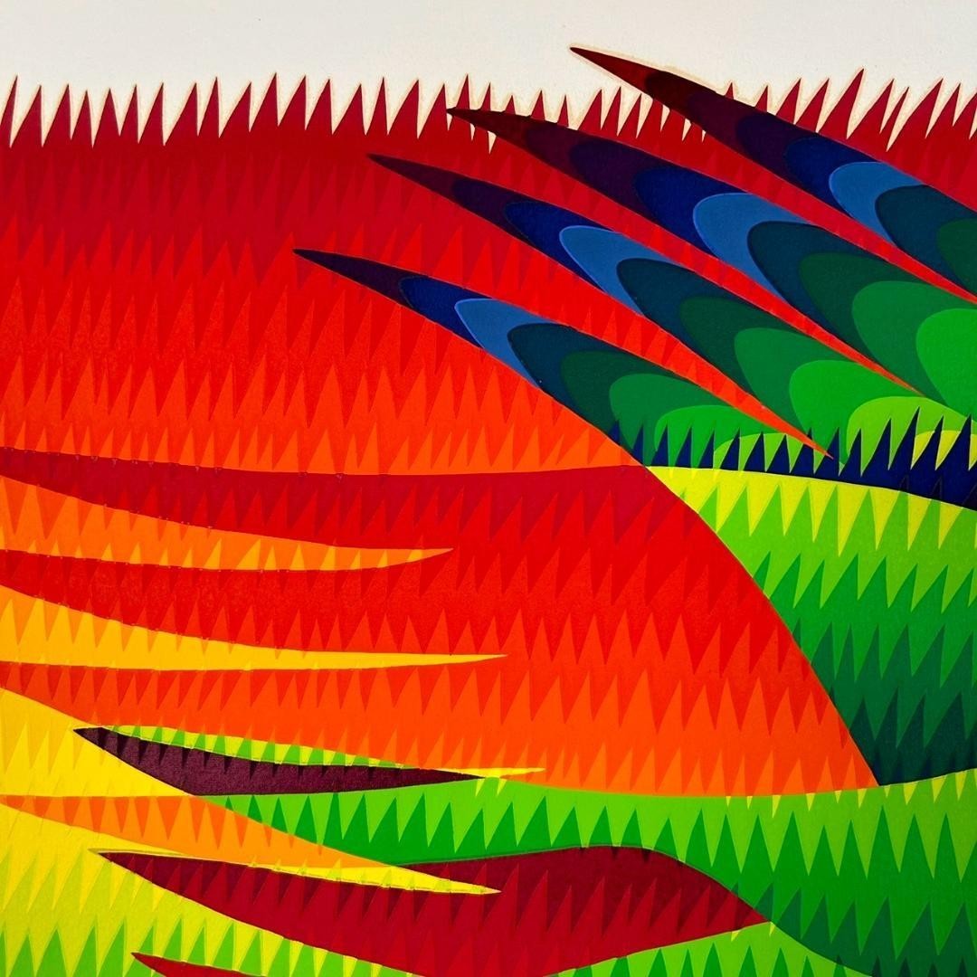Ay-O Signed Silkscreen "Transparent Bird-Grass" 1982 Limited Ed. 15/80 Rainbow