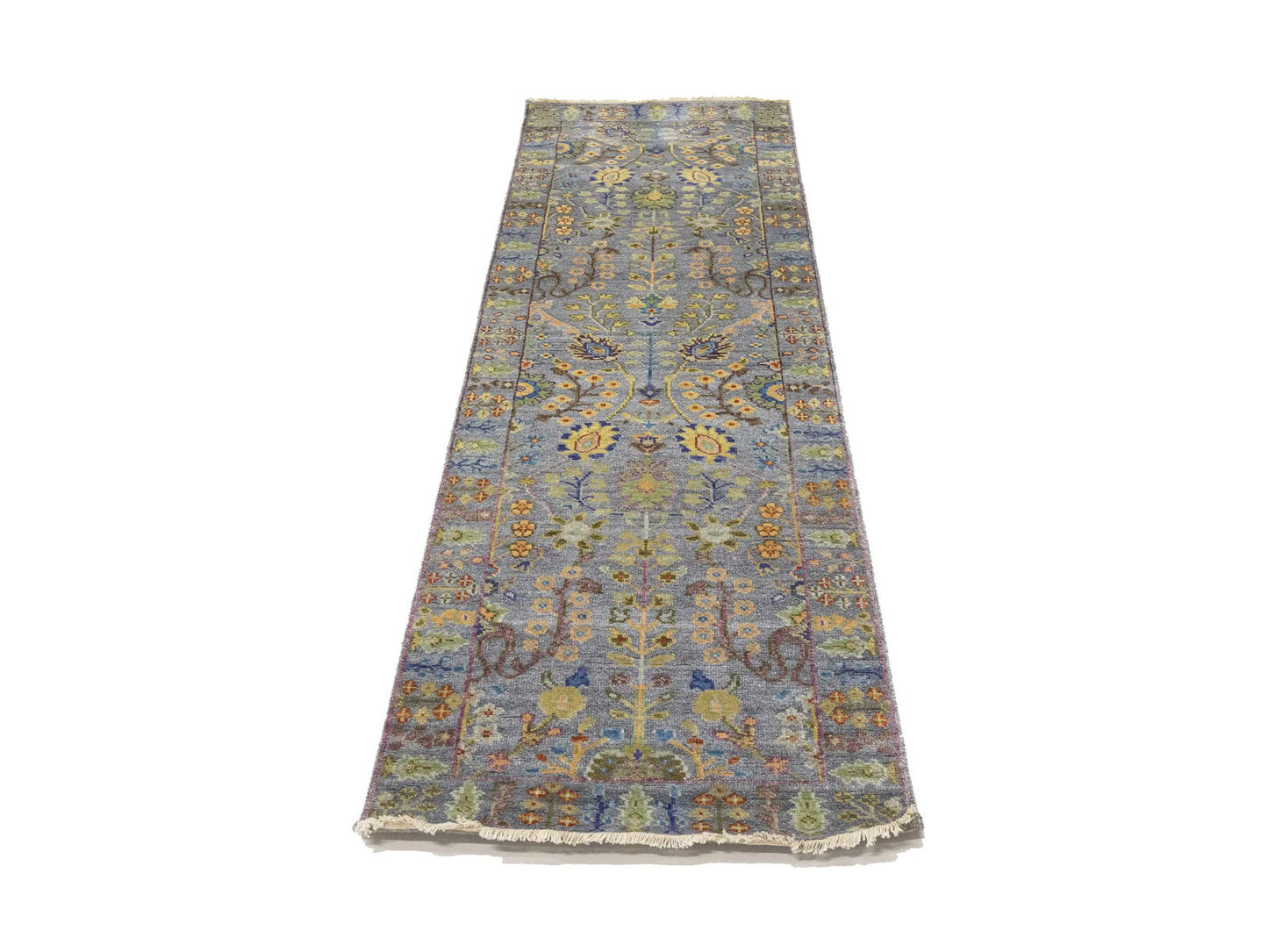 Handmade Tree Of Life Floral Runner Rug Oushak