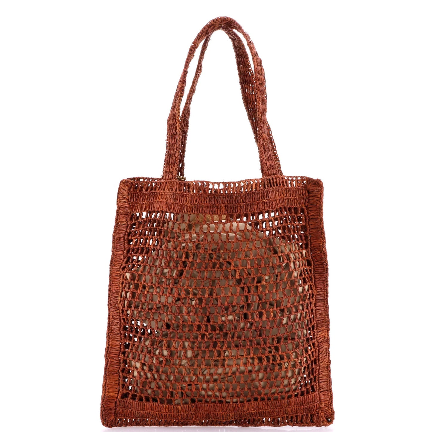 Chloe Summer Banana Tote Woven Raffia