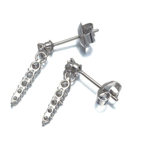 Diamond 0.30Ct/0.30Ct Earrings 900 Platinum