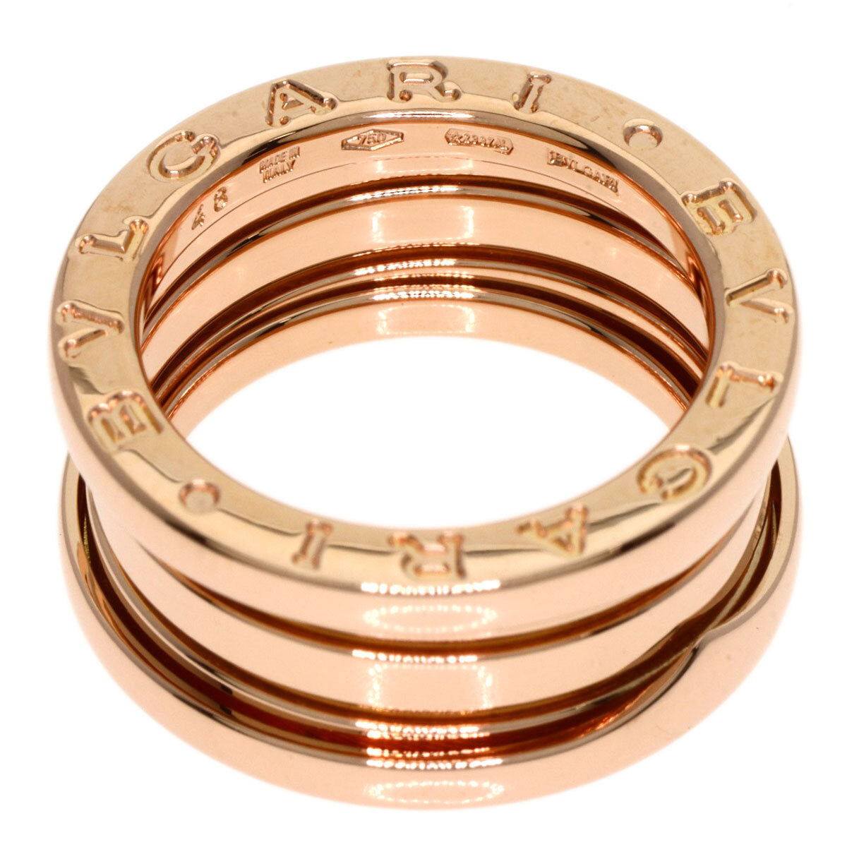 Bvlgari Ring B.Zero1 3 Band #48 K18 Pink Gold