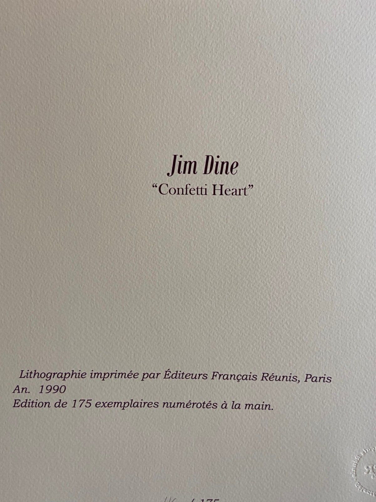 Jim Dine Lithograph Coa Signed Op Numbered 175 Es