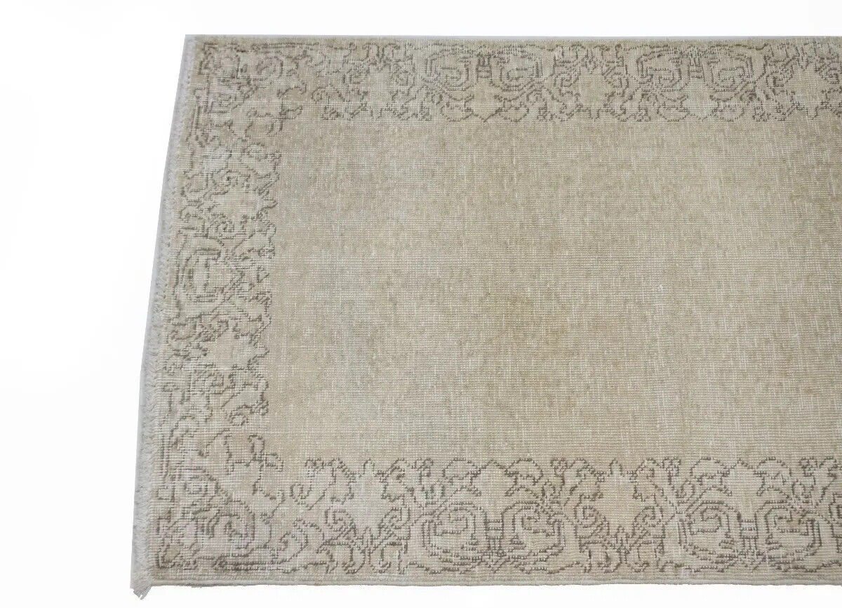 Hand-Knotted Antique Oriental Runner Rug Muted