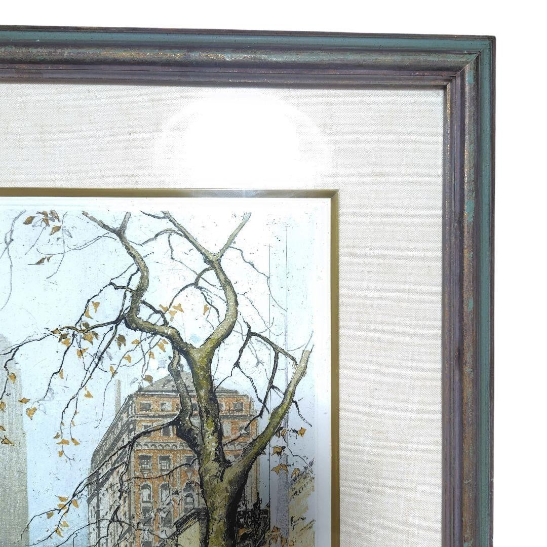 Robert Kasimir Color Etching "New York Empire State Building" Signed, Framed