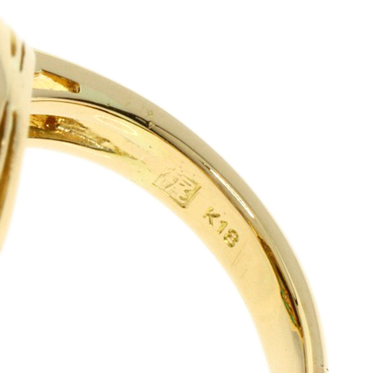 MITSUO KAJI Ring Emerald Diamond K18 Yellow Gold