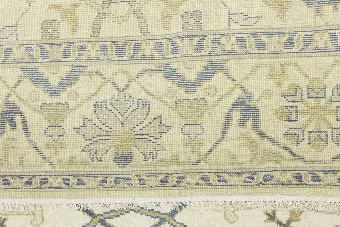 Handmade Oushak Oriental Rug Wool Carpet Floral