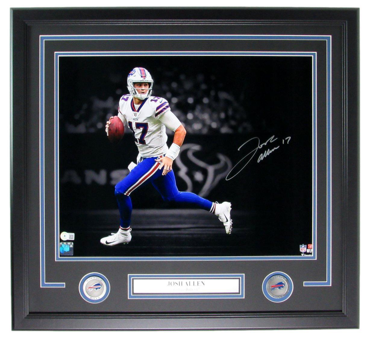 Josh Allen Autographed 16X20 Framed Photo Buffalo