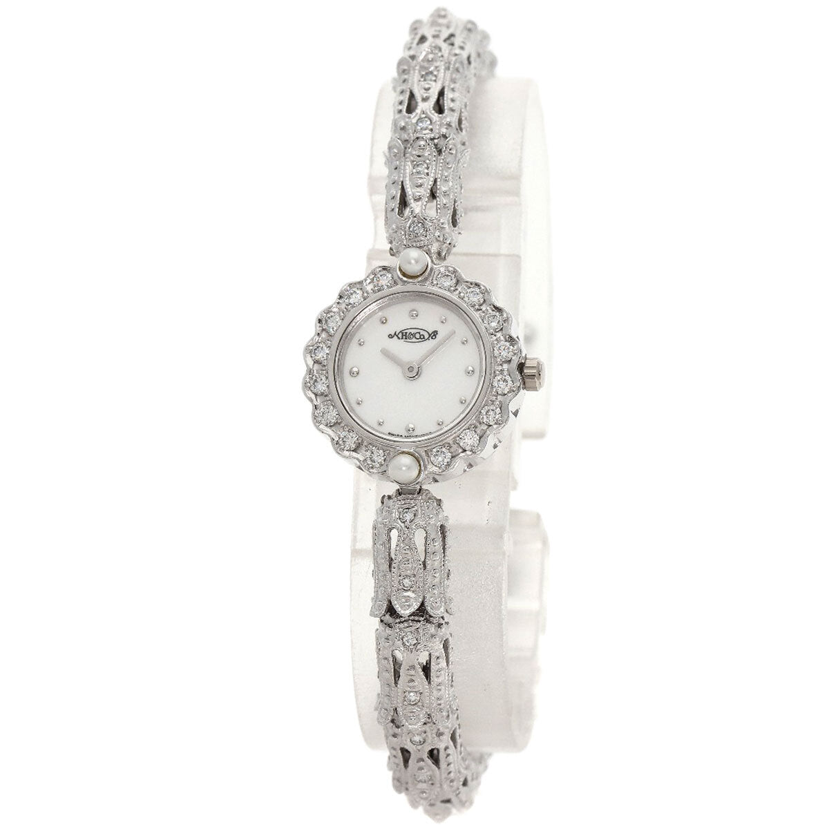 Select Watch Heiwado Round Face Diamond Watches 1L004.52 Platinum Pt950/Pt95...