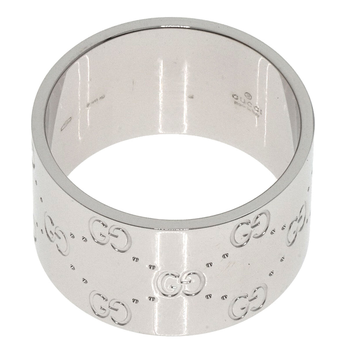 Gucci Ring Icon Wide # 25 K18 White Gold