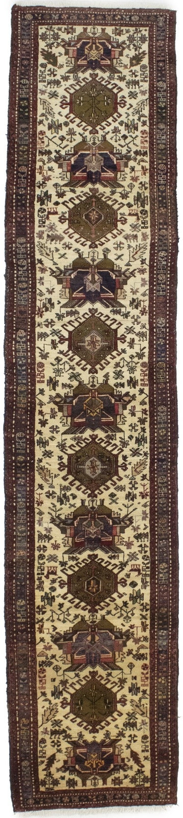 Handmade Geometric Design Oriental Runner Rug