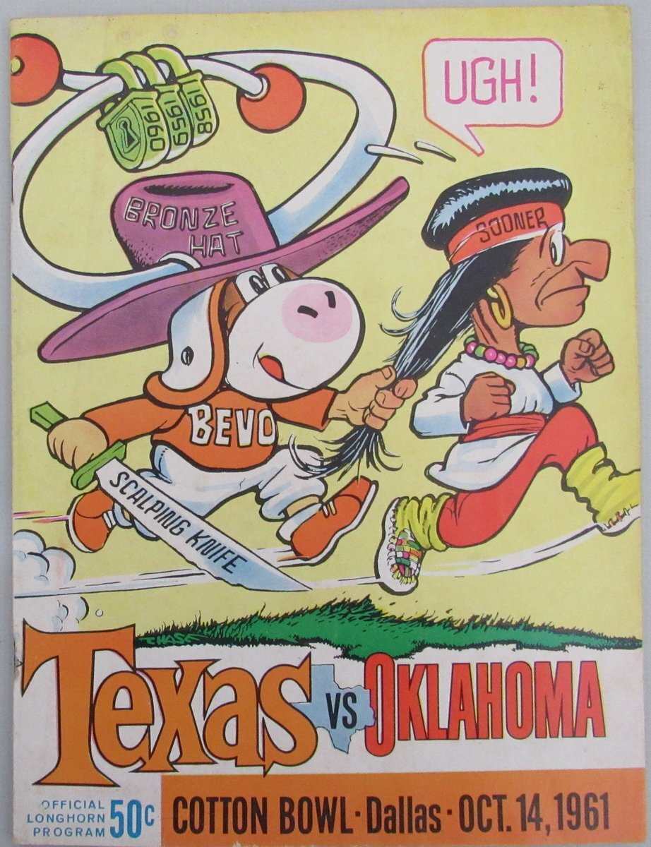 1961 Texas Vs Oklahoma Game Program Signed By