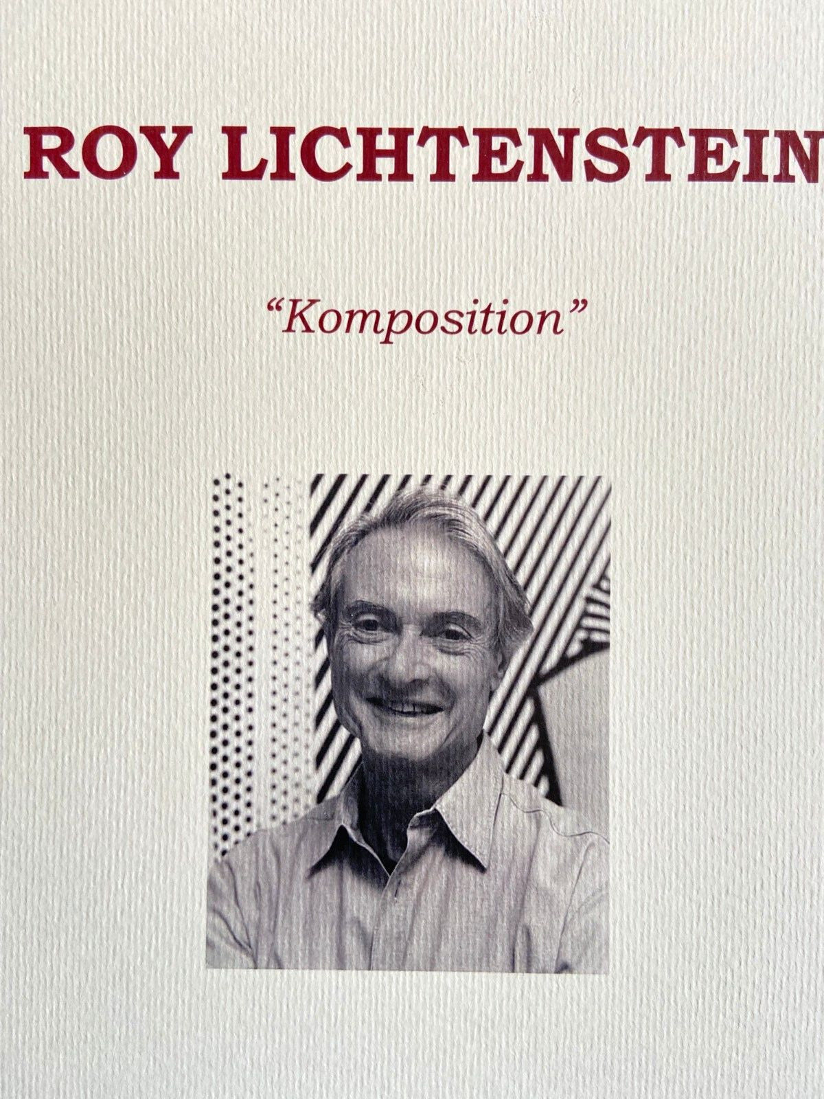 Roy Lichtenstein Lithograph Coa E Firmata