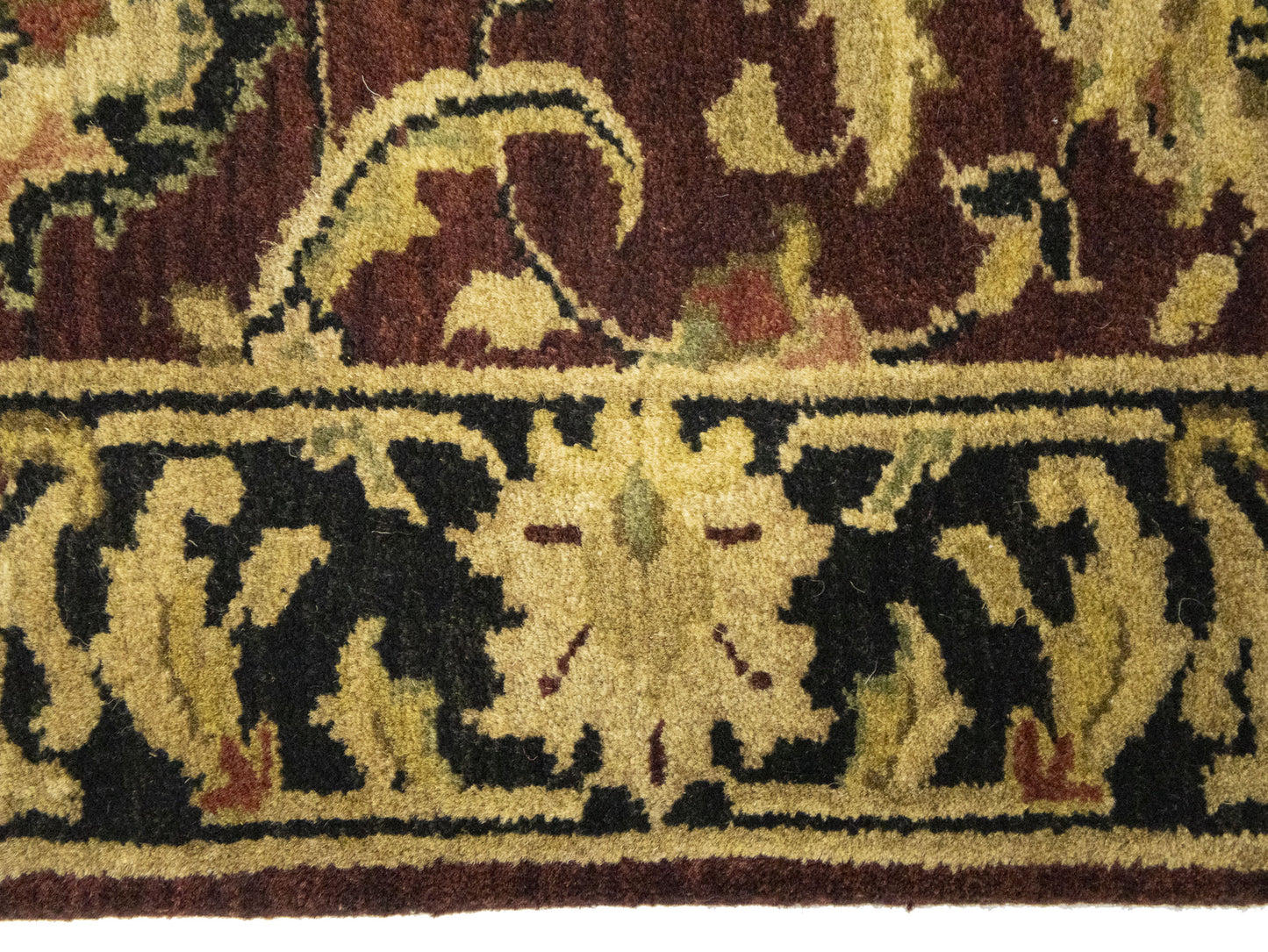 27X10 Ft Handmade Wool Oriental Runner Rug Agra