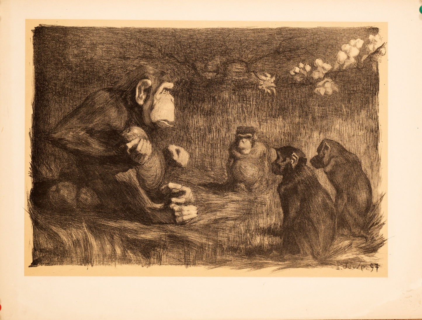 Moderne Paul Jouve Le Jugement De Paris (1897) Lithograph Lestampe