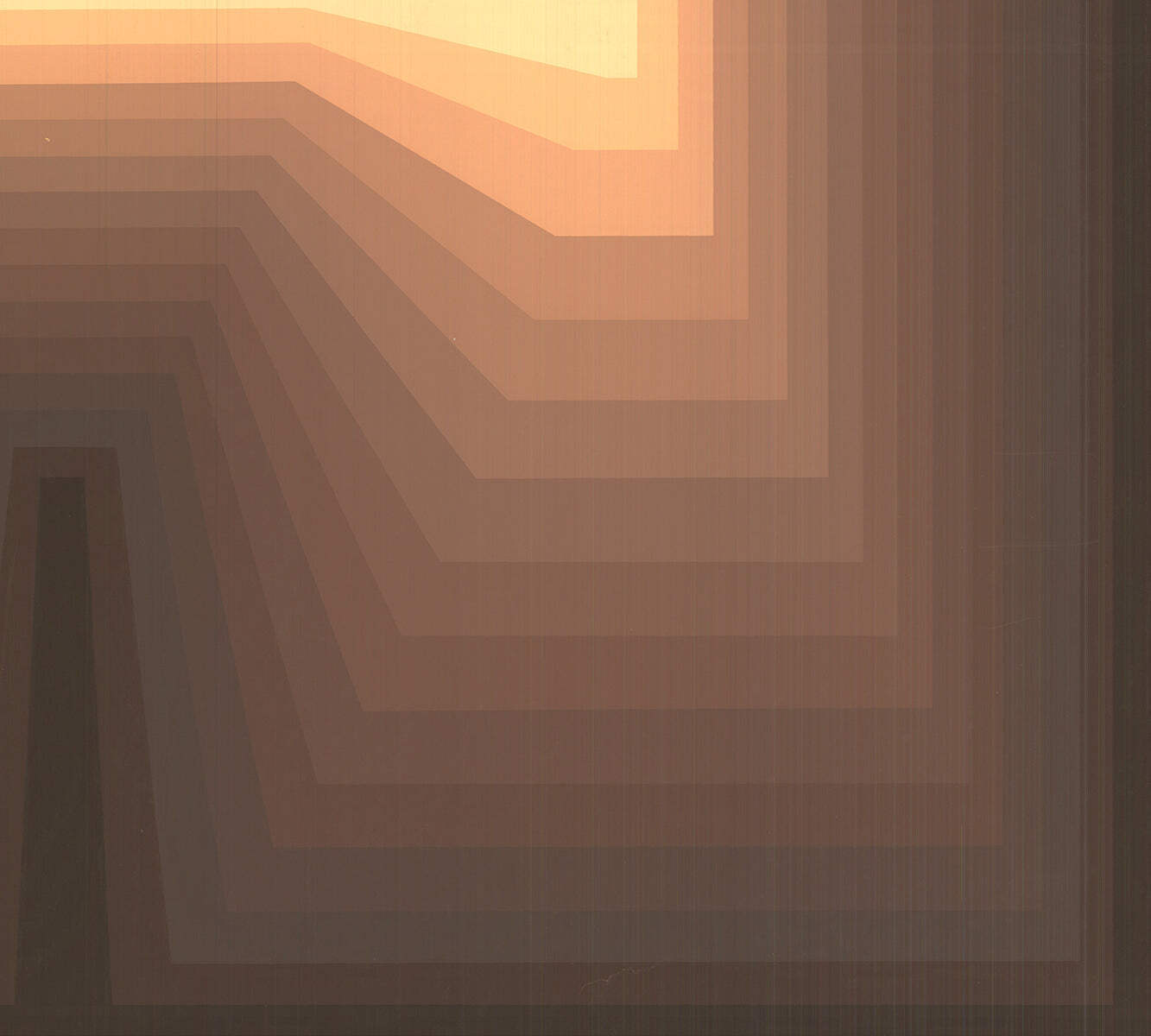 Jurgen Peters Arc " Serigraph Abstract Brown Silkscreen