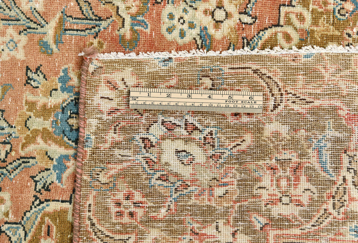 Semi-Antique Stone-Washed Oriental Rug Distressed