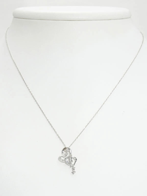 Samantha Tiara Diamond 0.06Ct Heart Motif Necklace K18Wg