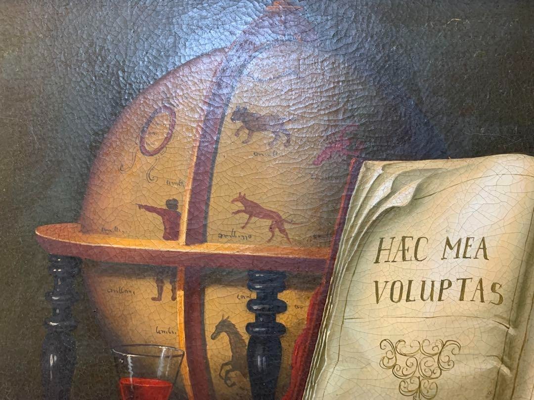Muzio Carli -Violino Original Oil Painting On Canvas Coa Italy Violin Still Life