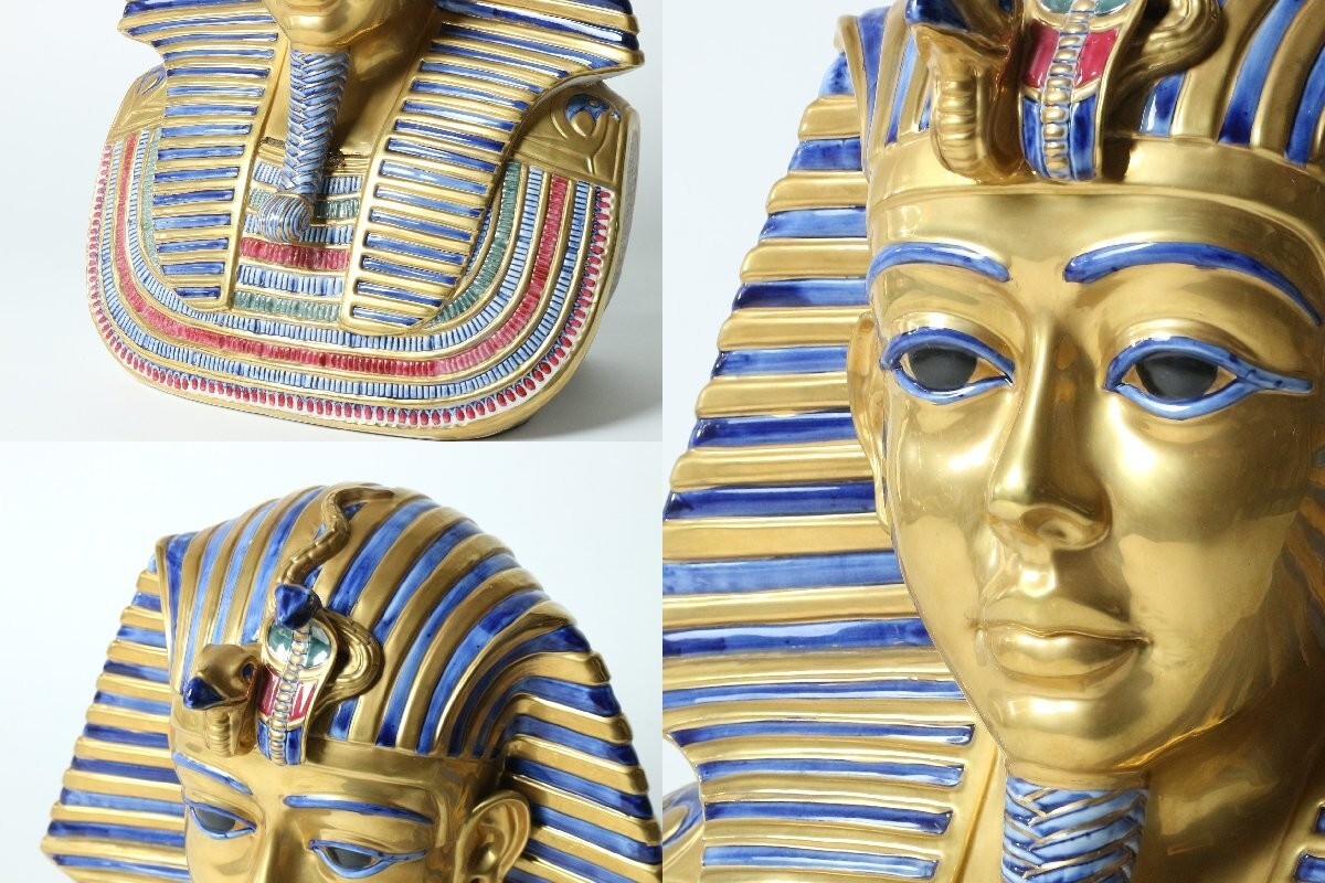 Capodimonte Porcelain Figurine Busts Of Nefertiti And Tutankhamen Pair