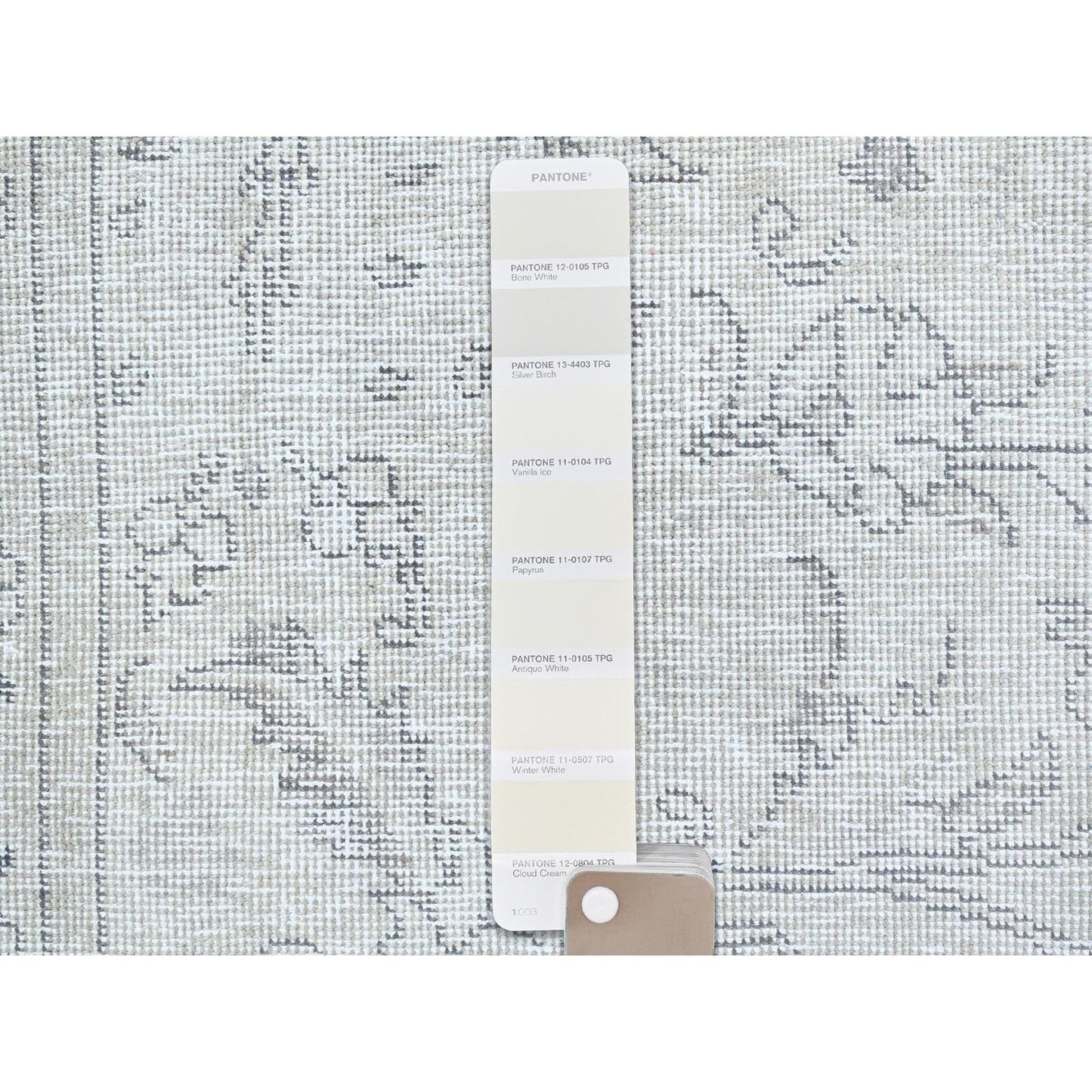 2'2"X9' Link White Fragment Vintage Zoroastrian Tebraz Runner Oriental Rug