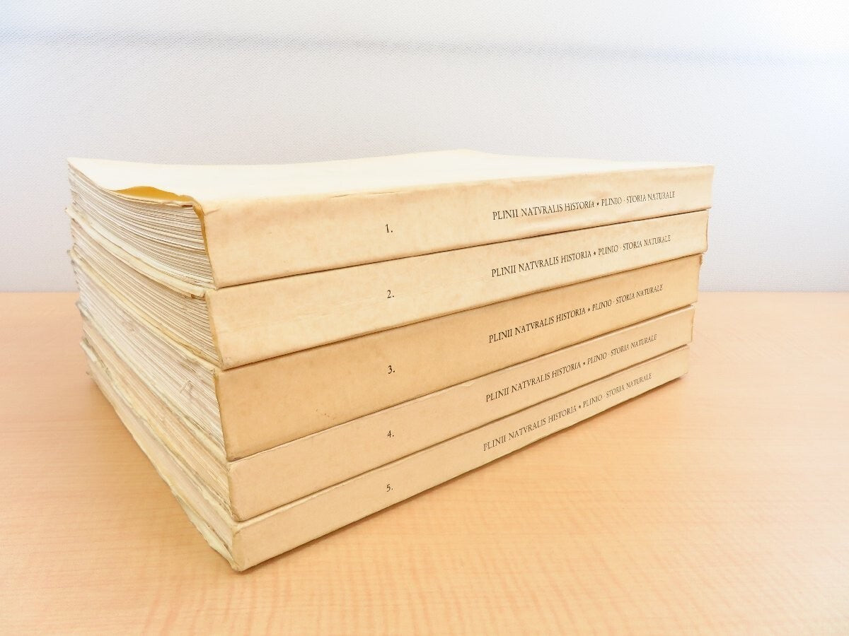 Plinii Naturalis Historia - Plinio Storia Naturale 5-Volume Set, 1984-1987 Italy