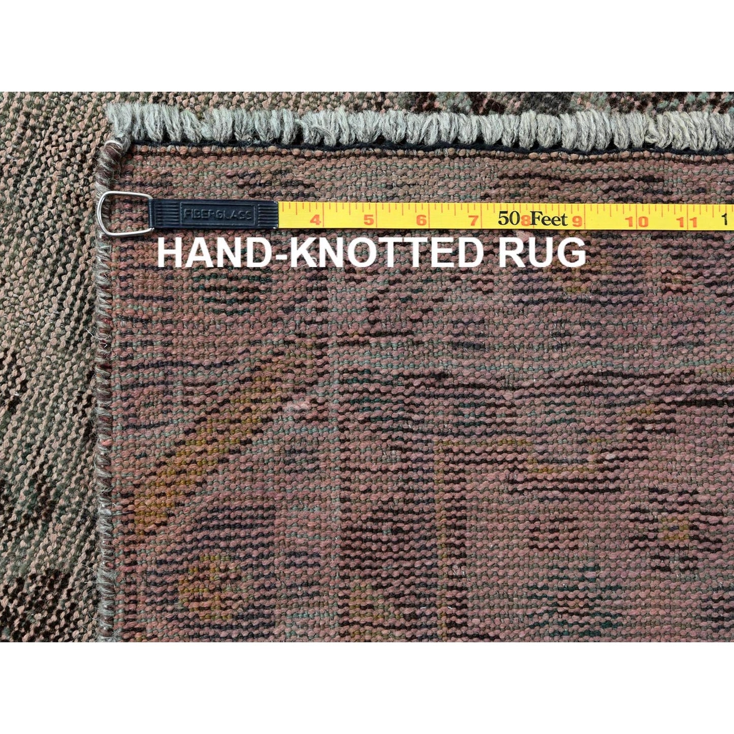 5'X8' Semi Antique Gray Farsian Sheeraz Worn Down Hand Knotted Wool Rug