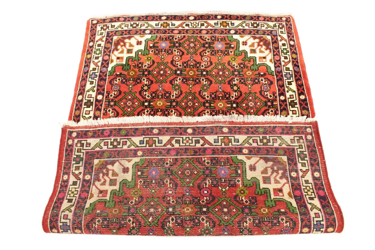 Handmade Oriental Rug Small Floral Tribal
