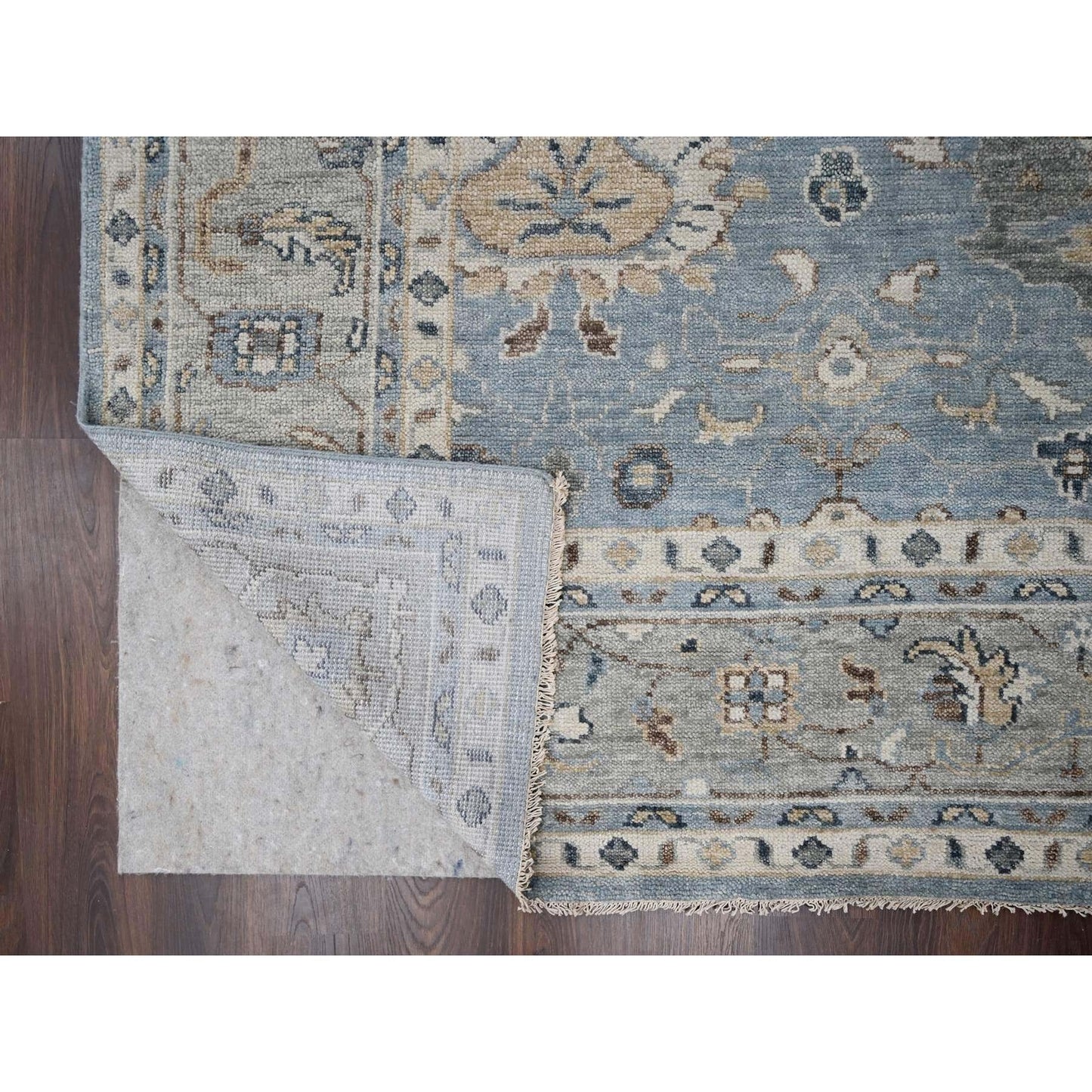 11'9"X14'10" Silver,Hand Knotted,Oushak Design,Oversized Oriental Rug