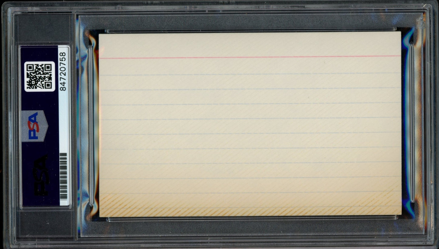 Joe Tiller Chof Autographed Index Card Wyoming