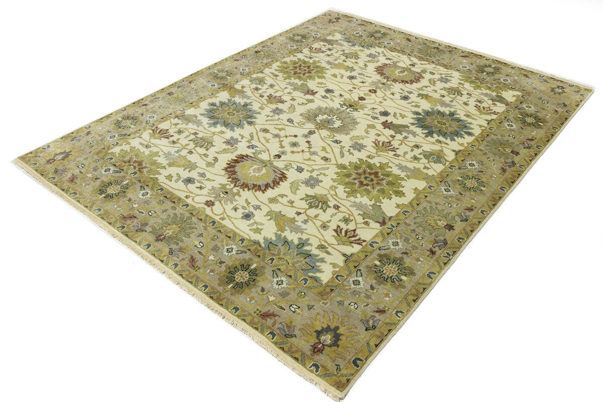 Handmade Osh Chobi Floral Style Peshawar Rug