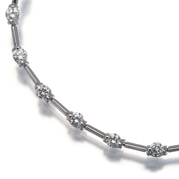 Dtc Bracelet Line Diamond 1.25Ct 18K 750 White Gold