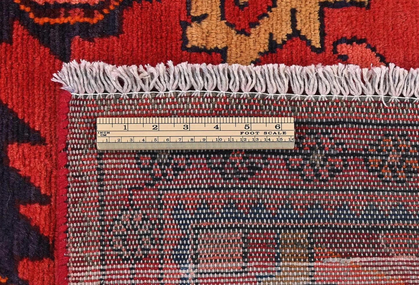Hand-Knotted Red Tribal Floral Design Oriental