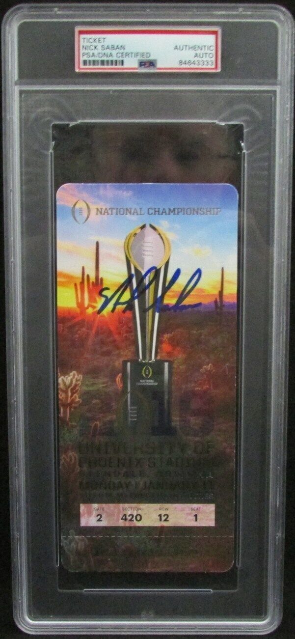 Nick Saban Autographed 2016 National Championship