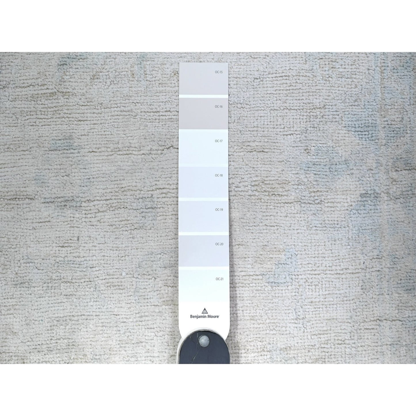 2'6"X9'7" Ivory White Wash Peshawar Hand Knotted Wool Runner Oriental Rug