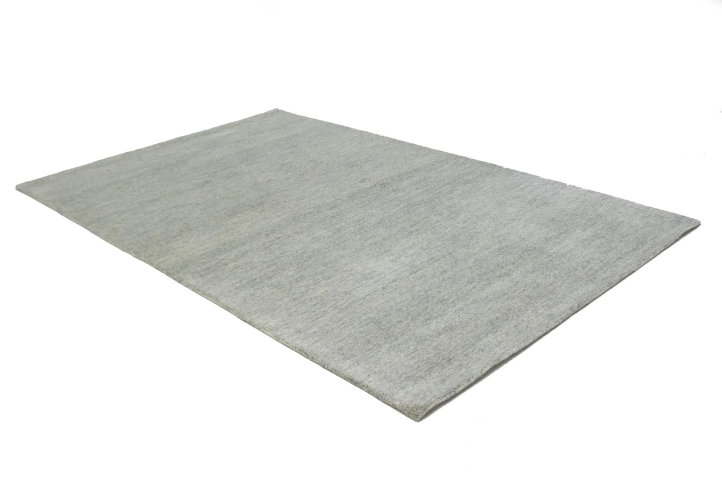 5X8 Ft Hand-Tufted Modern Rug Solid Gray