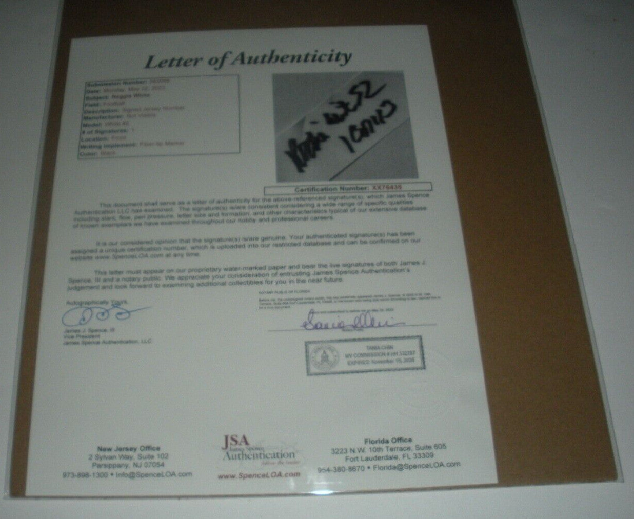 Reggie White Tennessee Vols Read! Jsa/Coa Signed