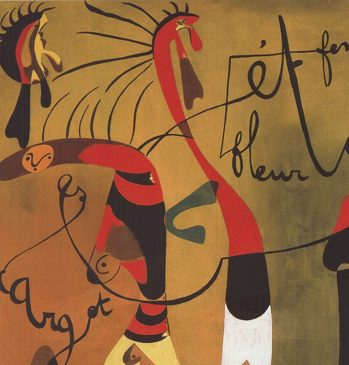 Joan Miro Painting (Escargot Femme Fleur Etoile) " Offset Lithograph